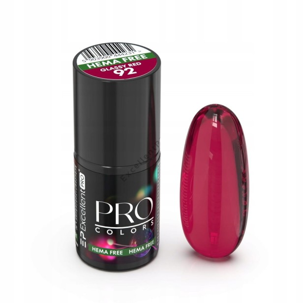 Excellent PRO Colors HemaFree 092 Glassy Red 7g czerwony TPO Free