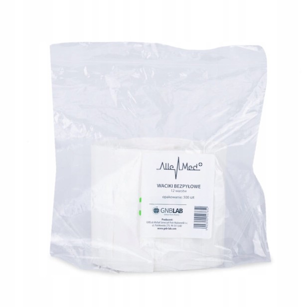 Waciki bezpyłowe wielowarstwowe z watoliny celulozowej 12 warstw 500szt