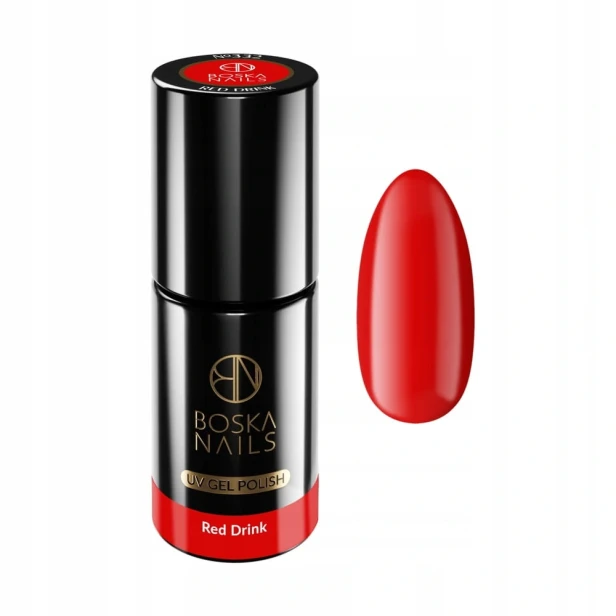 Boska Nails Lakier Hybrydowy do paznokci 332 Red Drink Divine czerwony 6ml