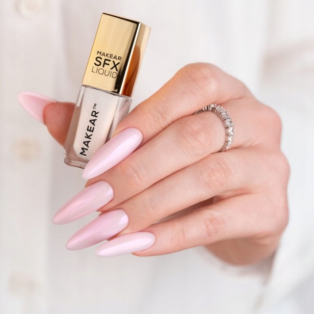 Makear SFX Pyłek w Płynie do paznokci perłowa opalizująca HAILEY PINK BH02