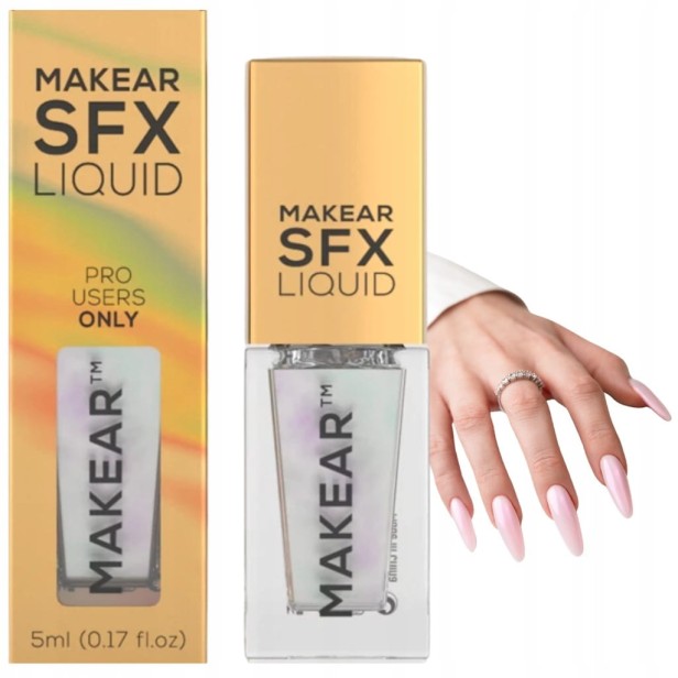 Makear SFX Pyłek w Płynie do paznokci opalizująca tafla HAILEY BLUE BH03