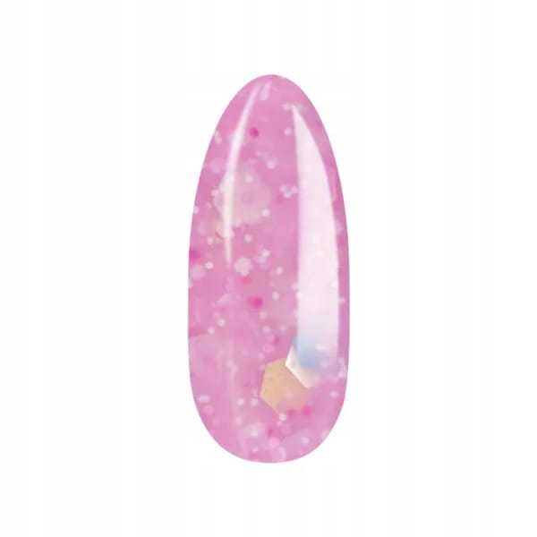 Yoshi Lakier Hybrydowy Candy Shop 721 CHERRY POP Róż z Drobinami Brokat 6ml