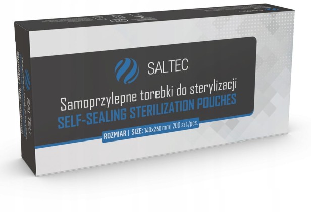 SALTEC Torebki do sterylizacji papierowo-foliowe płaskie 140x260 200szt