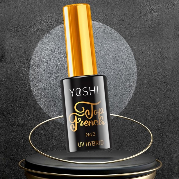 Yoshi Top French No3 Top hybrydowy UV LED Półtransparentny Mleczny 10ml