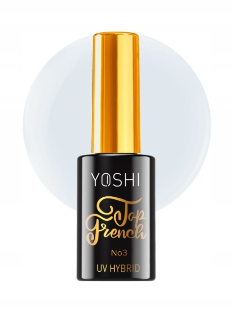 Yoshi Top French No3 Top hybrydowy UV LED Półtransparentny Mleczny 10ml