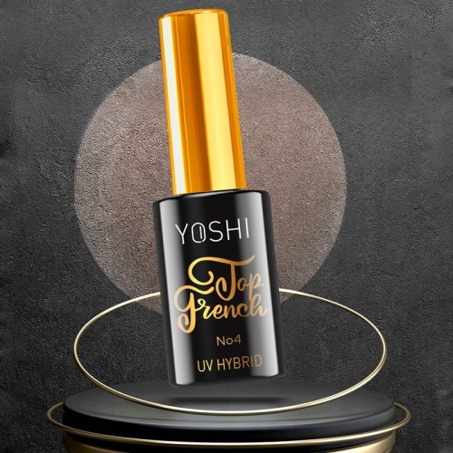 Yoshi Top French No4 Top hybrydowy UV LED Hybrid Półtransparentny Nude 10ml
