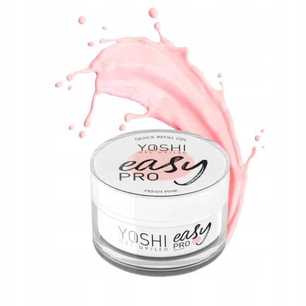 YOSHI Żel Budujący do paznokci Easy PRO Quick Refill Gel FRESH PINK 15ml
