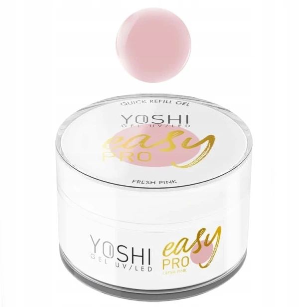 YOSHI Żel Budujący do paznokci Easy PRO Quick Refill Gel FRESH PINK 15ml