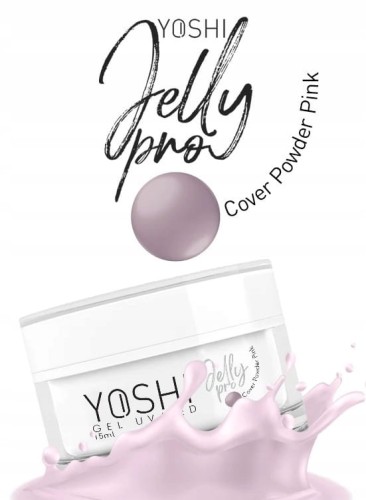 Yoshi Żel Budujący do paznokci Jelly PRO Gel UV LED Cover Powder Pink 15ml