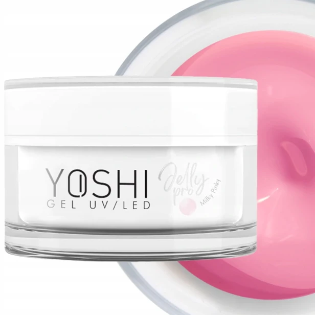 Yoshi Żel Budujący do paznokci Jelly PRO Gel UV LED Milky Pinky 15 ml