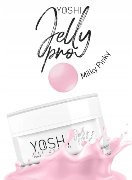 Yoshi Żel Budujący do paznokci Jelly PRO Gel UV LED Milky Pinky 15 ml