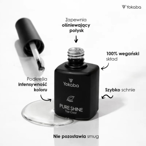 Yokaba Top Coat Pure Shine do lakierów klasycznych 15ml