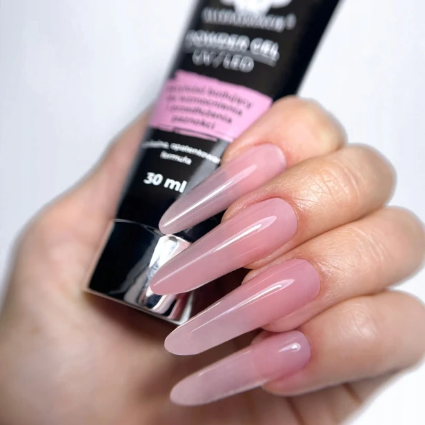 Allepaznokcie Powder gel akrylożel HEMA/Di-HEMA free FRENCH PINK 30g