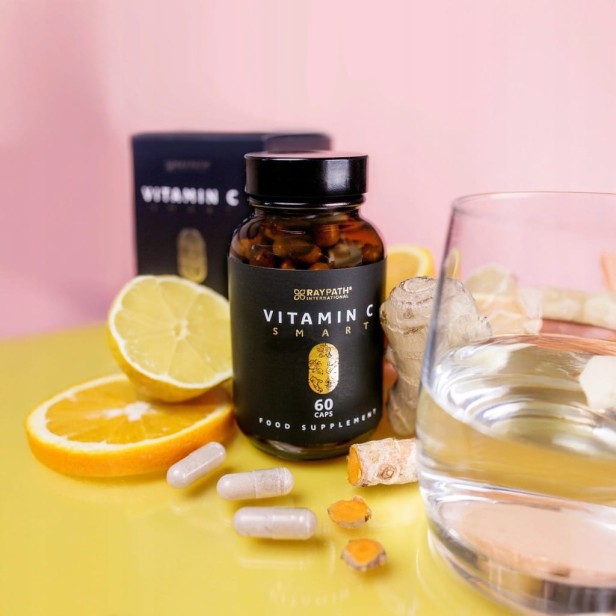 Witamina C RAYPATH VITAMIN C SMART Dzika Róża Imbir Kurkuma 60 kapsułek