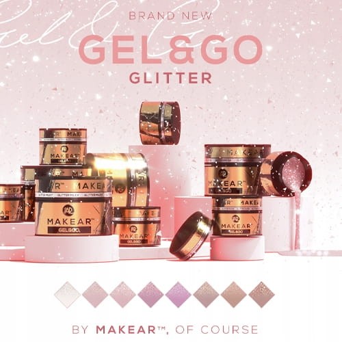 Makear Żel Budujący Gel&Go Glitter Ice Pink GG21 50ml