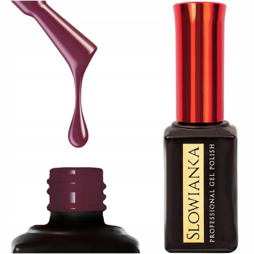 SLOWIANKA Lakier Hybrydowy Do Paznokci 441 Gorgeous Ciemna Fuksja 10g
