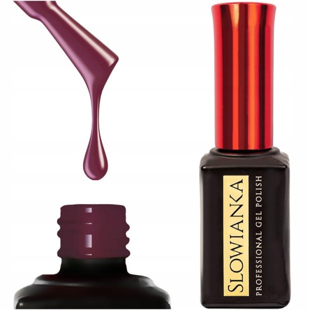SLOWIANKA Lakier Hybrydowy Do Paznokci 441 Gorgeous Ciemna Fuksja 10g