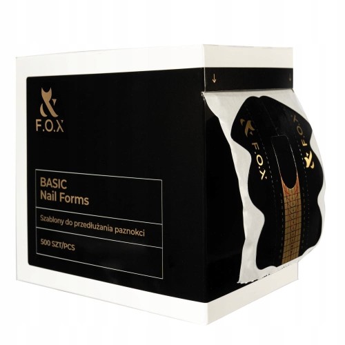 F.O.X FOX Szablony do przedłużania paznokci BASIC Nail Forms 500szt