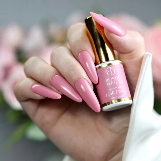 Boska Nails Różowy Lakier hybrydowy no 566 GIRL'S SHAKE 6ml