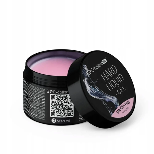 Excellent PRO Żel podkładowy budujący Hard Liquid Gel SMOOTH PINK 50g