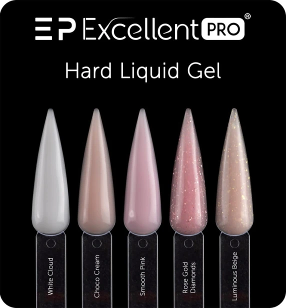 Excellent PRO Żel podkładowy budujący Hard Liquid Gel SMOOTH PINK 50g