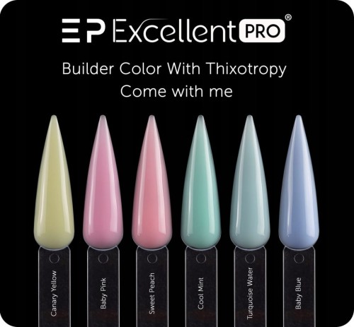 Excellent PRO Kolorowy Żel Budujący Builder Gel Pastel CANARY YELLOW 15g
