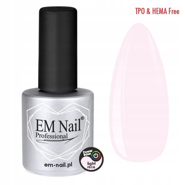 EM Nail Modelująca Baza budująca Power Base LIGHT ROSE 15ml