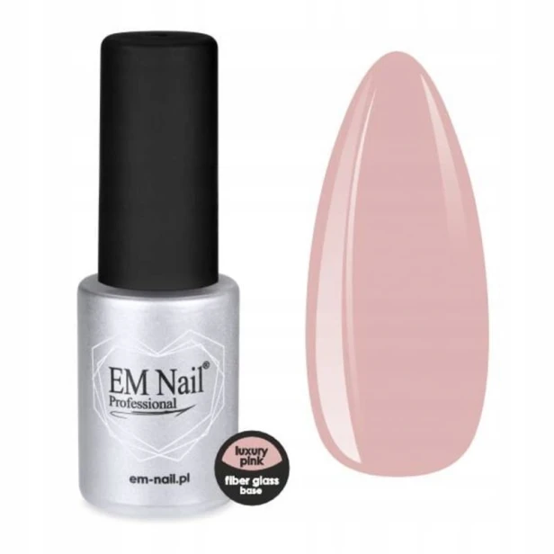 EM Nail Baza hybrydowa z włóknem szklanym Fiber Base LUXURY PINK 6ml