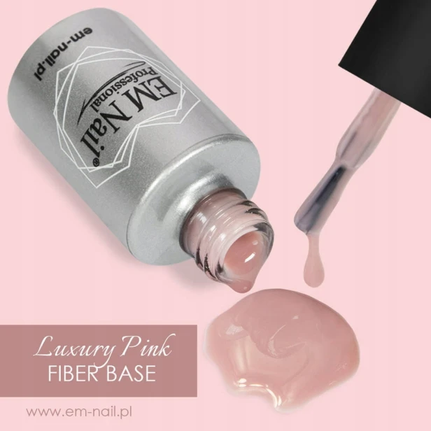 EM Nail Baza hybrydowa z włóknem szklanym Fiber Base LUXURY PINK 6ml