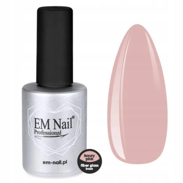 EM Nail Baza hybrydowa z włóknem szklanym Fiber Base LUXURY PINK 15ml