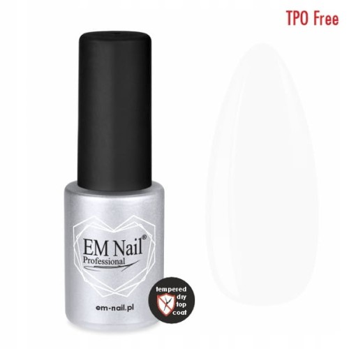 EM Nail Top No Wipe Coat hartowany Tempered Dry Top Coat 6ml