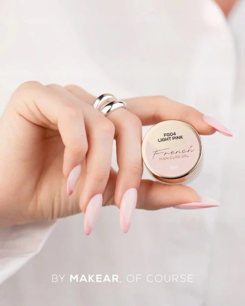 Makear Żel do zdobień French Manicure Gel LIGHT PINK FG04 5ml