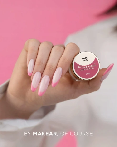 Makear Żel do zdobień French Manicure Gel PINK FG05 5ml