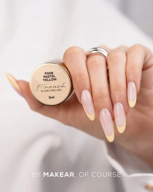 Makear Żel do zdobień French Manicure Gel PASTEL YELLOW FG06 5ml