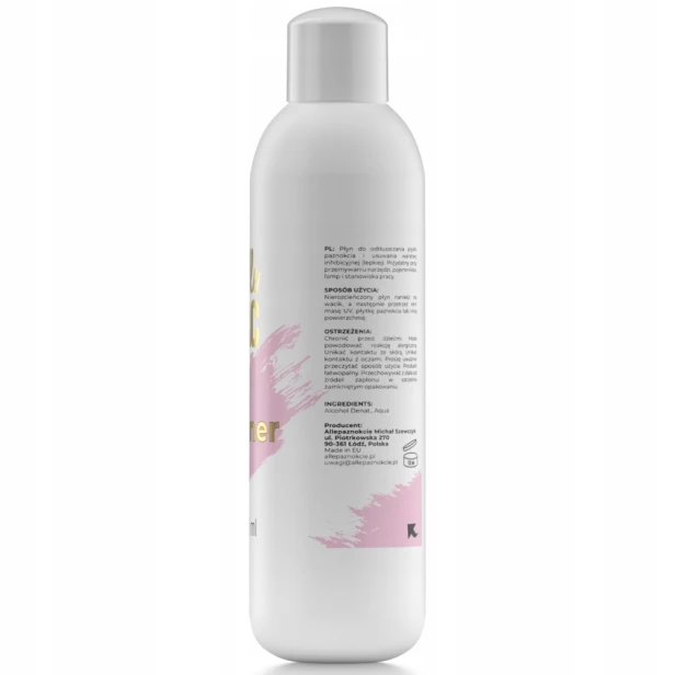 AlleLAC Cleaner Profesjonalny Płyn Odtłuszczacz Płytki Paznokcia IPA 1000ml
