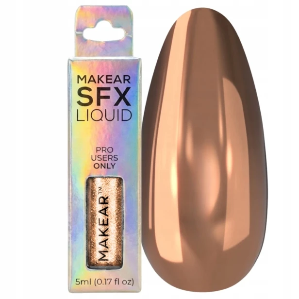 Makear SFX Pyłek w Płynie paznokci Chrome Cooper miedziana tafla BC04 5ml