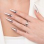 Makear SFX Pyłek w Płynie do paznokci Chrome Silver srebrna tafla BC01 5ml