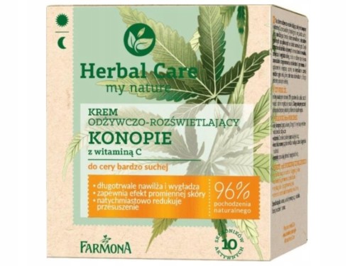 Farmona Herbal Care odżywczo-rozświetlający krem do twarzy z konopiami 50ml
