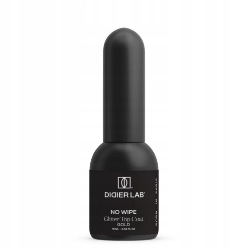 Didier Lab Top Coat No Wipe Glitter Top Coat GOLD 10ml