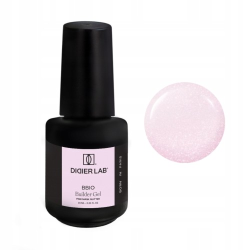Didier Lab Builder Gel BBIO Żel Budujący w Butelce PINK MASK GLITTER 15ml