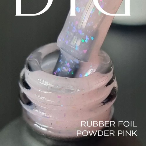 Didier Lab Baza Kauczukowa z drobinkami Foil Rubber Base POWDER PINK 10ml