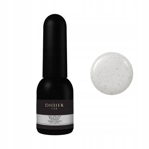 Didier Lab Baza Kauczukowa z drobinkami Foil Rubber Base SMOKY WHITE 10ml