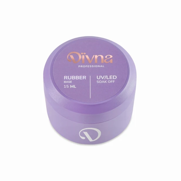 DIVNA Baza Hybrydowa do paznokci RUBBER BASE 15ml