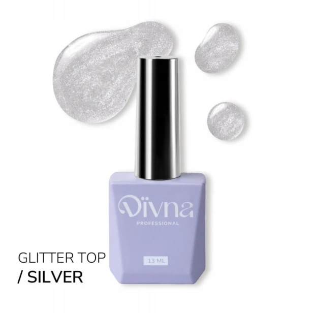 DIVNA Top Hybrydowy Top No Wipe SILVER 13ml