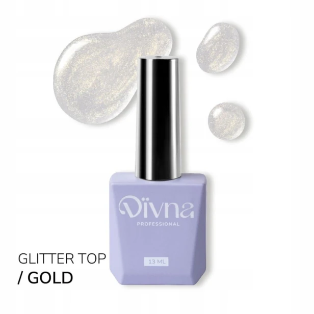 DIVNA Top Hybrydowy Złoty Top No Wipe TOP GOLD 13ml