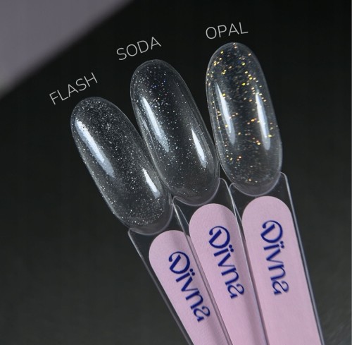 DIVNA Top Hybrydowy Top No Wipe z drobinkami TOP SODA 13ml