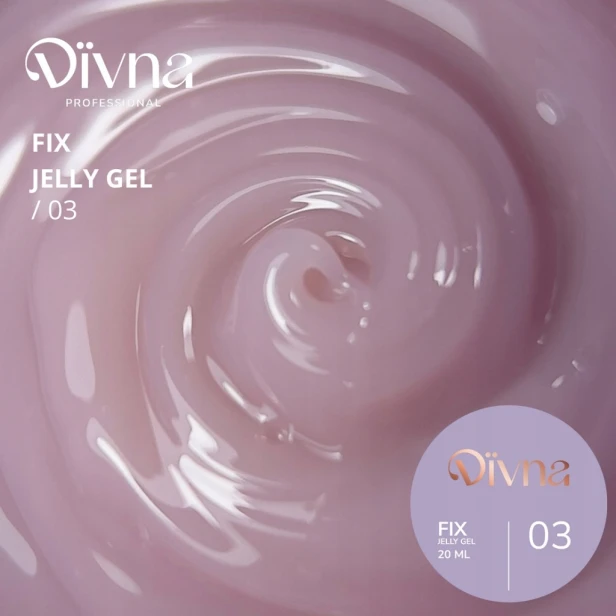 DIVNA Kolorowy Żel Budujący Galaretka FIX Jelly Gel 03 20ml