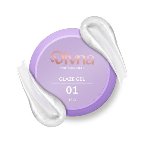 DIVNA Żel budujący samopoziomujący do paznokci GLAZE GEL 01 15g