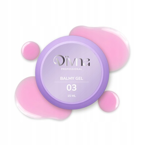 DIVNA Żel budujący o konsystencji bazy rubber do paznokci BALMY GEL 03 15g
