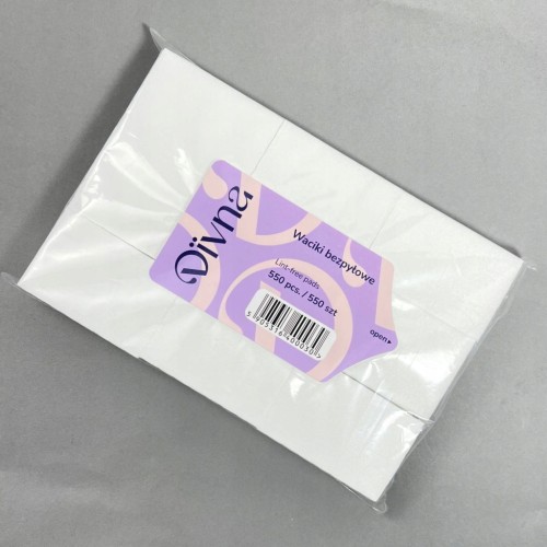 DIVNA Waciki Bezpyłowe Lint-free pads 550szt